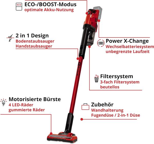 Einhell Akku-Stielstaubsauger TE-SV 18 Li-Solo 2347180
